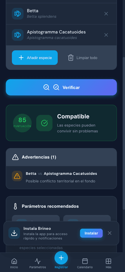 Compatibilidad de especies
