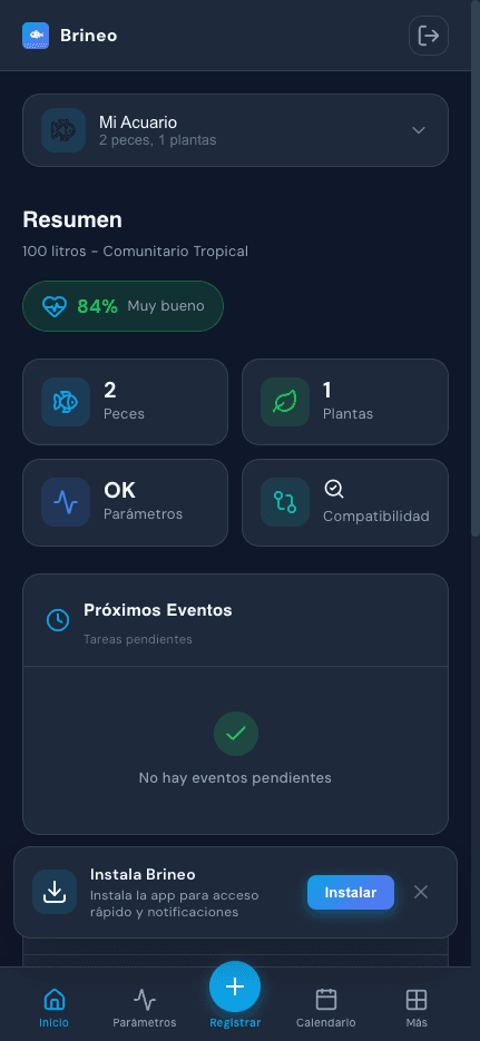 Dashboard mobile