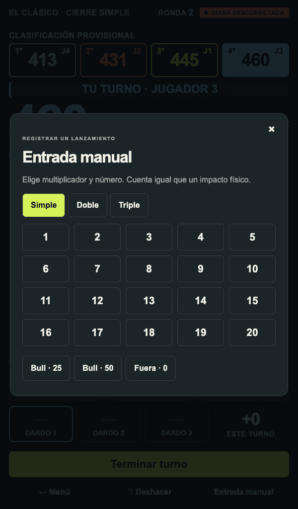 Entrada manual de lanzamientos