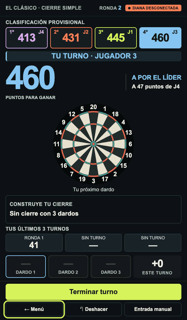 Marcador de una partida