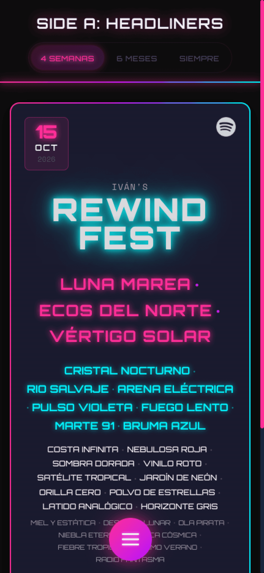 Resultado del festival musical