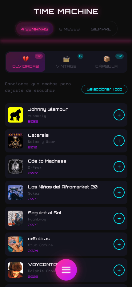 Favoritos de la máquina del tiempo